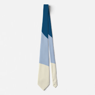 Simple Waves - Dark Blue, Light Blue and Cream Tie