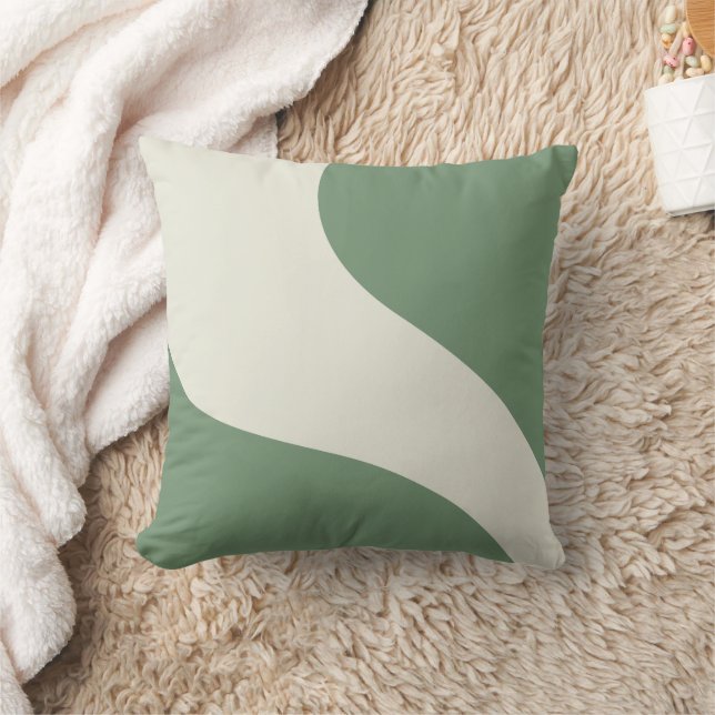 Simple Waves in Green Cushion (Blanket)