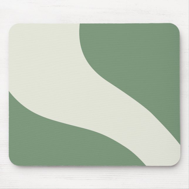Simple Waves in Green Mouse Pad (Front)