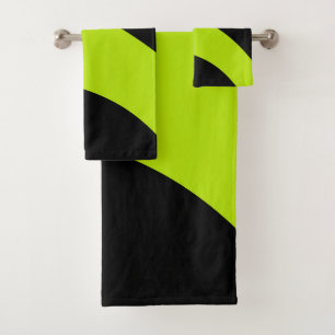 Simple Waves in Lime Green Bath Towel Set