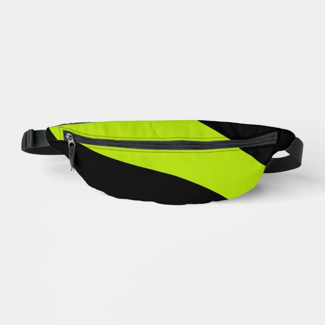 Simple Waves in Lime Green Bum Bags (Front)