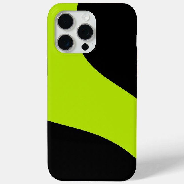 Simple Waves in Lime Green Case-Mate iPhone Case (Back)