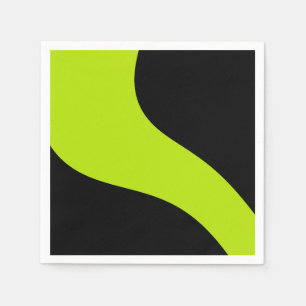 Simple Waves in Lime Green Napkin