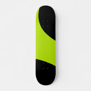 Simple Waves in Lime Green Skateboard