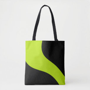Simple Waves in Lime Green Tote Bag