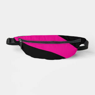 Simple Waves in Magenta and Black Bum Bags