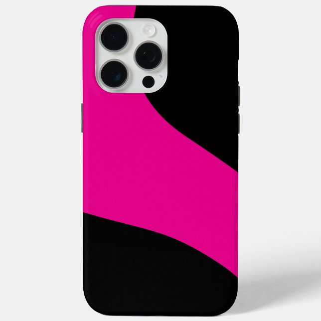 Simple Waves in Magenta and Black Case-Mate iPhone Case (Back)