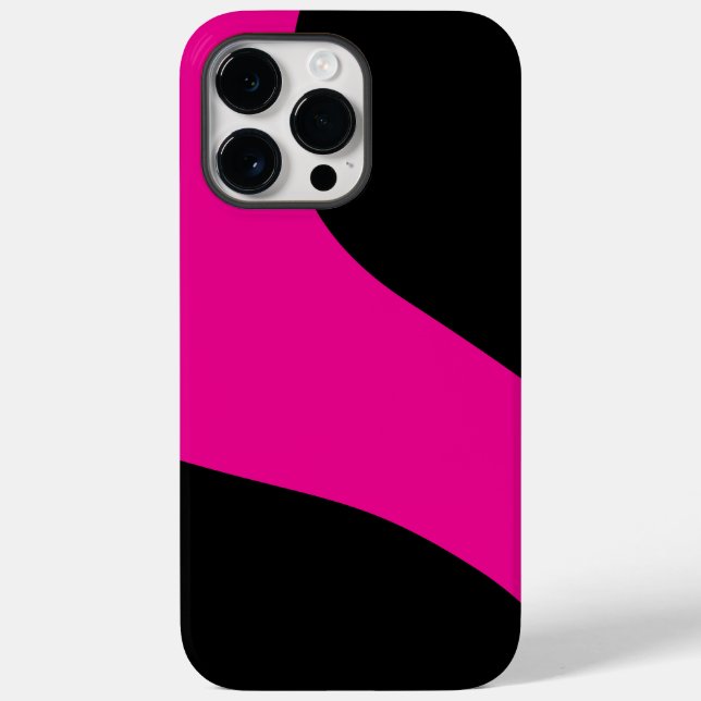 Simple Waves in Magenta and Black Case-Mate iPhone Case (Back)