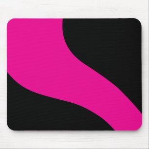 Simple Waves in Magenta and Black Mouse Pad