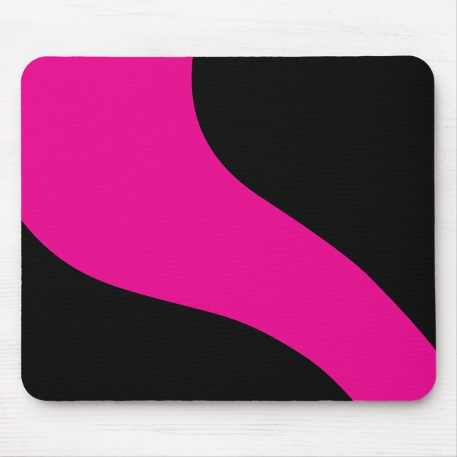 Simple Waves in Magenta and Black Mouse Pad (Front)