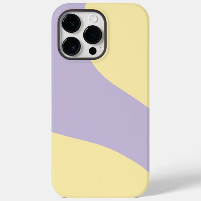 Simple Waves in Pastel Yellow and Purple Case-Mate iPhone Case (Back)