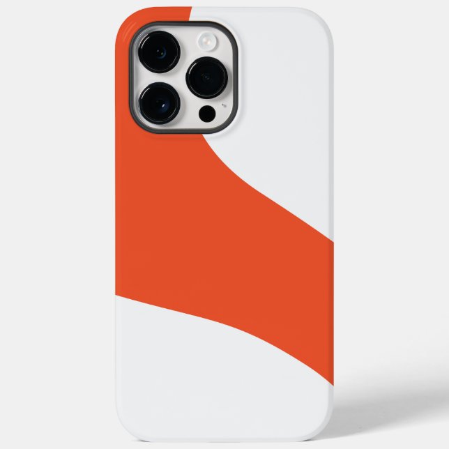Simple Waves - Orange and White Case-Mate iPhone Case (Back)