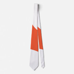 Simple Waves - Orange and White Tie
