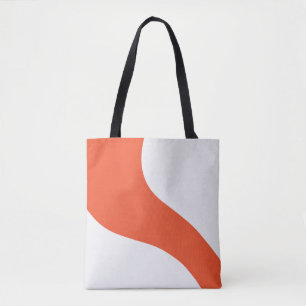Simple Waves - Orange and White Tote Bag