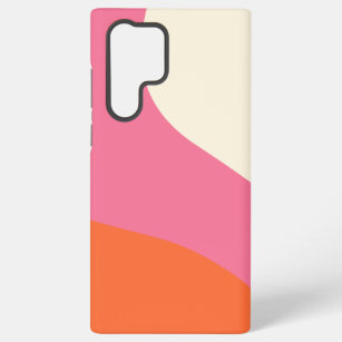 Simple Waves - Pink, Orange and Cream  Samsung Galaxy Case