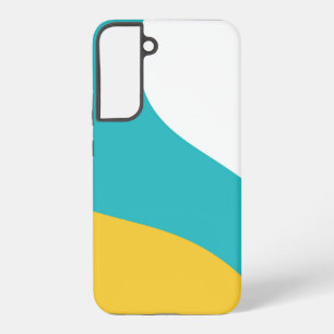 Simple Waves - Turquoise and Yellow Samsung Galaxy Case