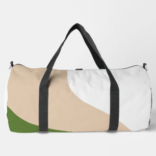 Simple Waves - White, Sand & Palm Green Duffle Bag