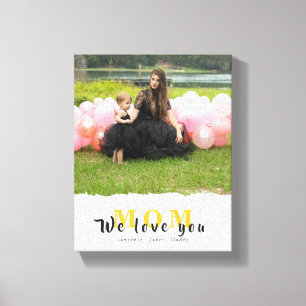 Simple We Love You Mum Photo Collage mother's day Canvas Print