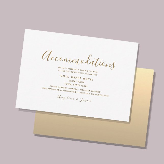 Simple Wedding Accommodations Enclosure Card (Creator Uploaded)