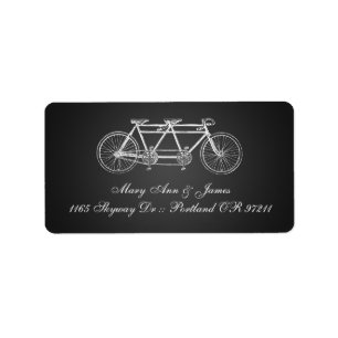 Simple Wedding Address Tandem Bike Black Label