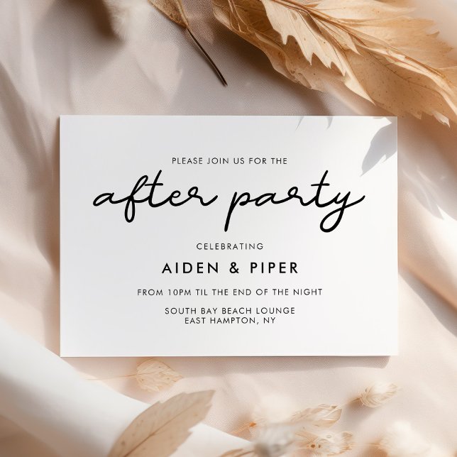 Simple wedding after party invitation (Creator Uploaded)