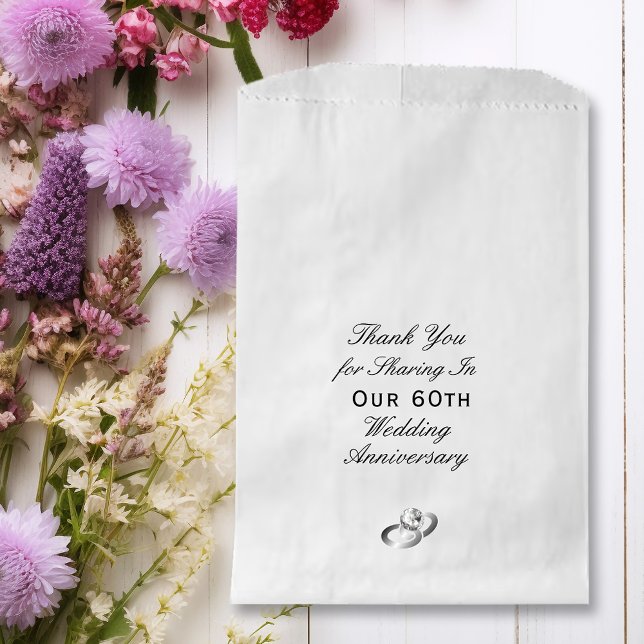 Simple Wedding Anniversary Diamond Ring Thank You Favour Bag (Creator Uploaded)