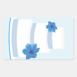 Simple Wedding Cake Rectangular Sticker