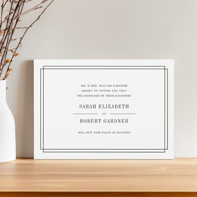 Simple Wedding Cancellation Announcement (Creator Uploaded)