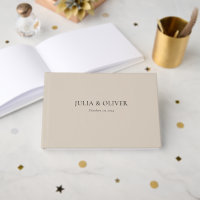 Simple Wedding Guest Book, Linen Wedding Guest