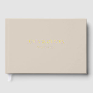 Simple Wedding Guest Book, Linen Wedding Guest Book