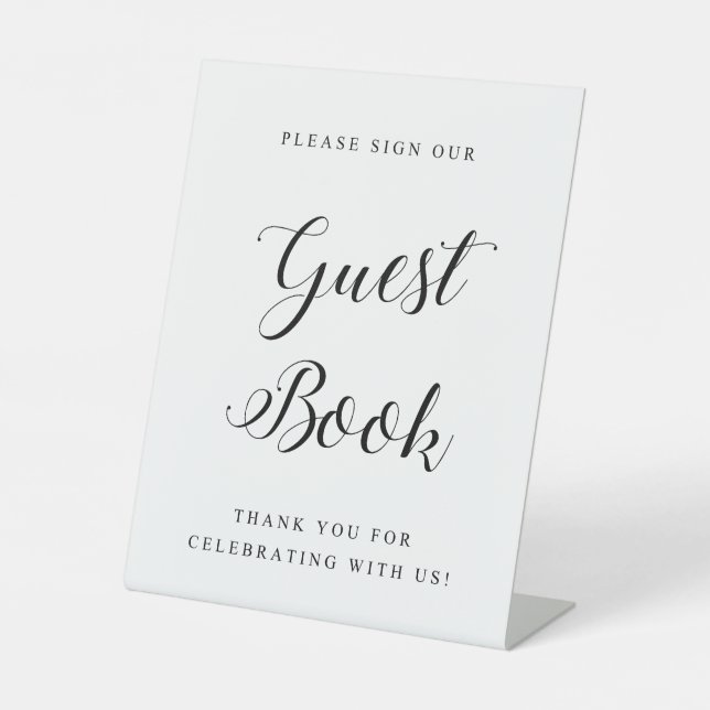 Simple Wedding Guest Book Sign (Front)