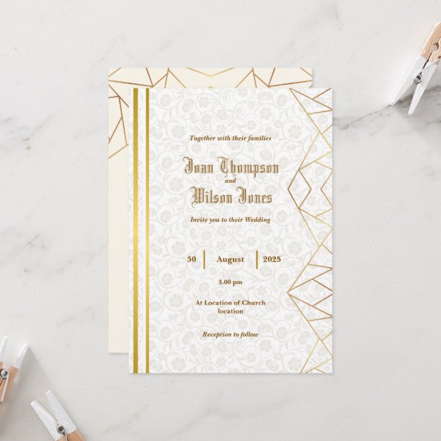 Simple Wedding Invitation (Front/Back In Situ)