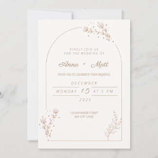Simple wedding invitation