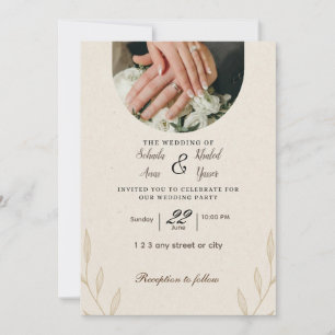 Simple wedding invitation