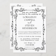 Simple wedding invitation