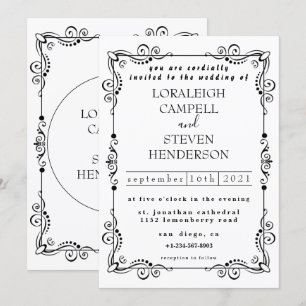 Simple wedding invitation