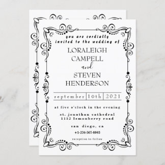Simple wedding invitation