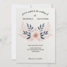 Simple wedding Invitation card
