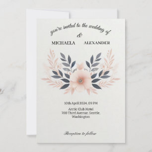 Simple wedding Invitation card