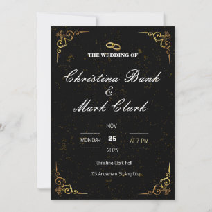 SIMPLE WEDDING INVITATION GOLDEN