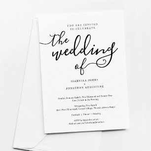 Simple Wedding Invitation with RSVP
