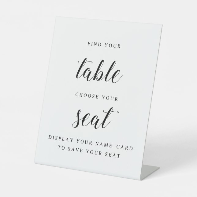 Simple Wedding Name Card Sign (Front)