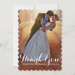 Simple Wedding Photo Thank You Card