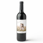 Simple Wedding Photo Wine Label