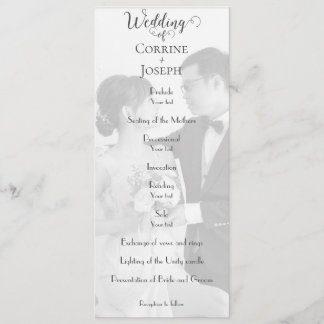 Simple Wedding Program With Photo