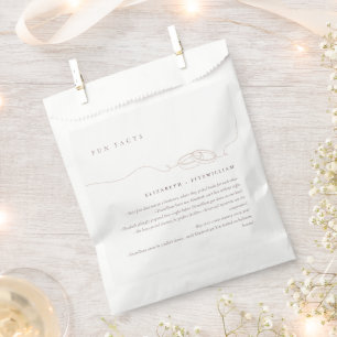 Simple Wedding Rings Blush Pink Wedding Fun Fact Favour Bag