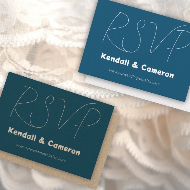 Simple Wedding RSVP Online Website Enclosure Card (Creator Uploaded)