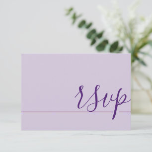 Simple Wedding RSVP Purple Lilac 
