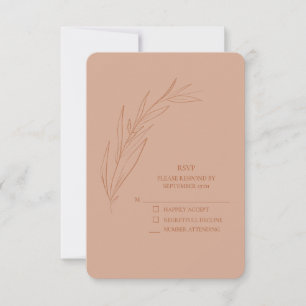 Simple Wedding RSVP Terra Cotta Enclosure Cards