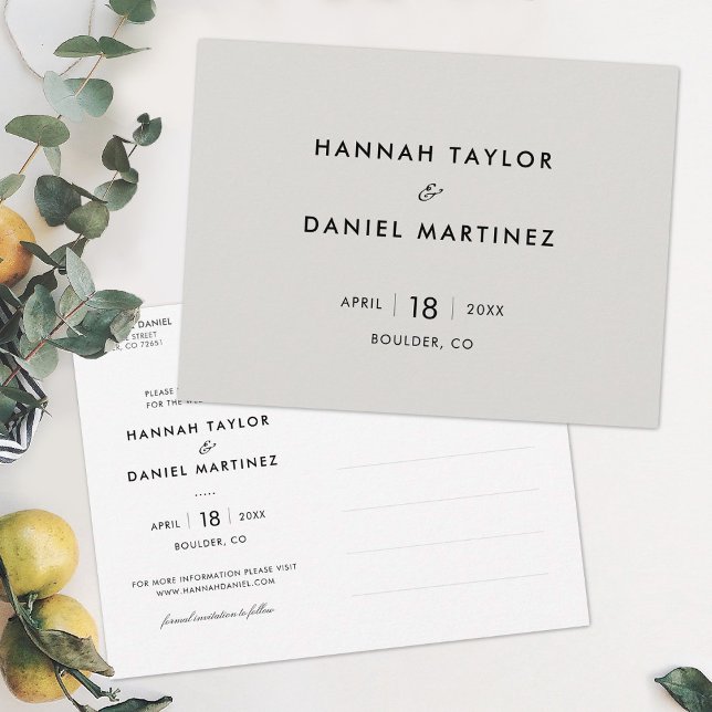 Simple Wedding Save the Date Announcement Postcard (Creator Uploaded)